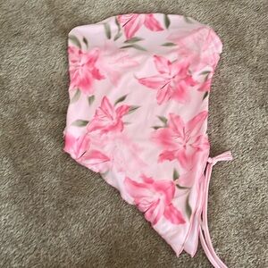 Asymmetrical floral gorgeous blouse